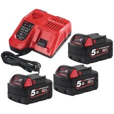 Milwaukee M18 NRG-503 akkumulátor és töltő szett 3x5.0Ah akku+M12-18 töltő