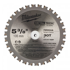 Milwaukee körfűrészlap fémhez 135x20mm, 30 fog