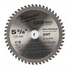Milwaukee körfűrészlap fémhez 135x20mm, 50 fog