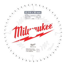 Milwaukee körfűrészlap gérvákókhoz, fához, 216x30mm, 60 fog