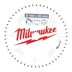 Milwaukee körfűrészlap hordozható gépekhez, alu, 165x20mm, 52 fog