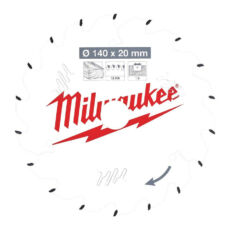 Milwaukee körfűrészlap hordozható gépekhez, fához, 140x20mm, 18 fog