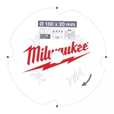 Milwaukee körfűrészlap hordozható gépekhez, cement, 160x20mm