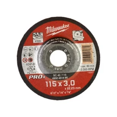 Milwaukee Pro+ vágókorong fémhez, egyenes SC42/115x3x22.2mm