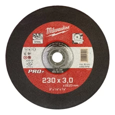 Milwaukee Pro+ vágókorong fémhez, hajlított SC42/230x3x22.2mm