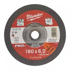 Milwaukee Pro+ csiszolókorong fémhez, hajlított SG27 180x6x 22.2mm