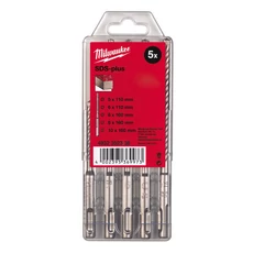 Milwaukee M2 SDS-Plus 2 élű fúrószár készlet 5-6x110mm, 6-10x160mm, 5 részes