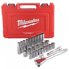 Milwaukee racsnis dugókulcs készlet 1/2&quot;, 10-24mm, 28 részes