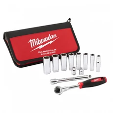 Milwaukee dugókulcs készlet 3/8&quot;, 10-19mm, 12 részes 