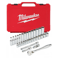 Milwaukee  Racsnis dugókulcs készlet 3/8&quot;, 6-19mm, 32 részes
