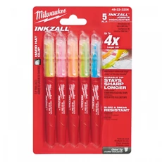 Milwaukee InkZall szövegkiemelő filc, színes, 5db