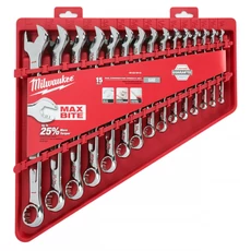 Milwaukee Max Bite csillag-villáskulcs készlet, 1/4&quot;-1&quot;, 15 részes