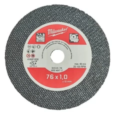 Milwaukee SCS 41/76 fémvágó tárcsa, egyenes, vékony, 76x1.0mm, 5 db