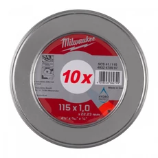 Milwaukee PRO+ vágókorong fémhez, egyenes, 115x1.0mm, 10db