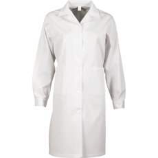 Élelmiszeripari női köpeny, zsebekkel, fehér, 42