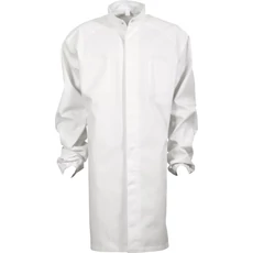 Élelmiszeripari férfi köpeny, gumírozott mandzsettával, fehér, 48