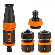 Neo Tools locsolófej csatlakozókkal és csapcsatlakozóval, 1/2”, 4db-os