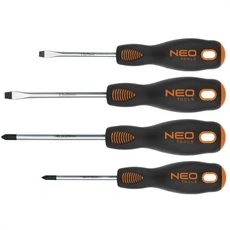 Neo Tools csavarhúzó készlet gumírozott nyéllel, 4 részes