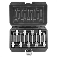 Neo Tools dugókulcs készlet, torx, imbusz, 1/2&quot;, T20-T60, 100mm, 9 részes