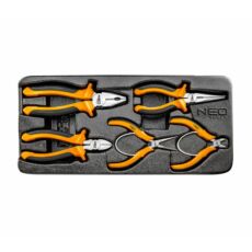 Neo Tools fogókészlet műhelykocsitálcával, 5 darabos