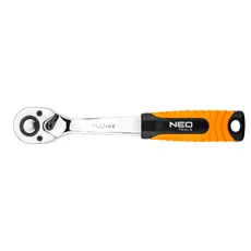 Neo Tools racsnis hajtókar, váltós, 1/4&quot;, 72fog, 145mm