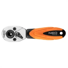 Neo Tools racsnis hajtókar, váltós, 1/4", 72fog, 105mm