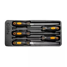 Neo Tools reszelőkészlet, tálcás, 5 részes