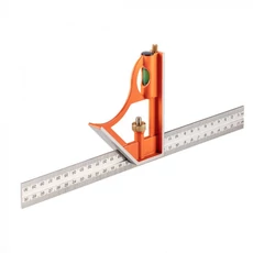 Neo Tools Profi szögmérő, derékszög, vonalzó, csúszó fogantyú, 30cm