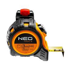 Neo Tools mérőszalag, acélházas, övcsattal, 16mmx3m