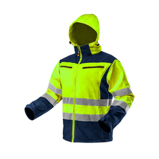Neo Tools SoftShell kabát, láthatósági, sárga, S/48