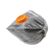 Neo Tools pormaszk aktív szénnel, szeleppel, FFP1, 3db