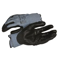 NMSafety PU tenyérmártott, nylon VÁGÁSÁLLÓ (5-ös szintű, EN 4543) kesztyű, XL-es;mk-tools