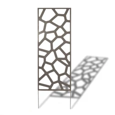 Nortene Deco Panel Stone fém panel, dekoratív motívumokkal, barna, 600x10x1500mm