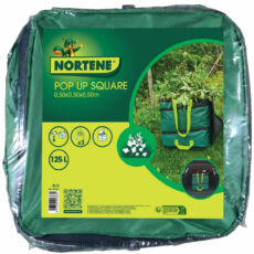 Nortene Pop Up Square felugró lombgyűjtő zsák, fedéllel 125 liter