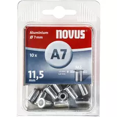 Novus acél popszegecs-anya, M5, S7x11.5mm, 1.0-2.0, 10db
