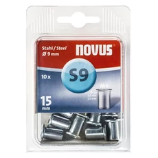 Novus acél popszegecs-anya, M6, S9x14.5mm, 0.5-2.0, 10db
