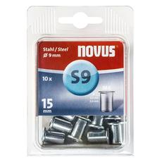 Novus acél popszegecs-anya, M6, S9x14.5mm, 0.5-2.0, 10db
