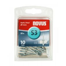 Novus acél popszegecs, S3x10mm, 5.0-6.5, 20db