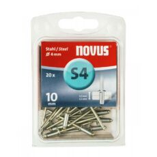 Novus acél popszegecs, S4x10mm, 4.5-6.5, 20db