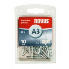 Novus alumínium popszegecs, A 3x10mm, 5.0-7.5, 30db