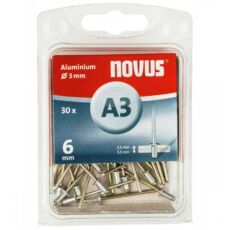 Novus alumínium popszegecs, A 3x6mm, 2.5-3.5, 30db