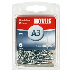 Novus alumínium popszegecs A 3x6mm, 2.5-3.5, 70db