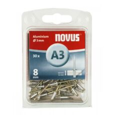 Novus alumínium popszegecs, A 3x8mm, 4.0-5.5, 30db