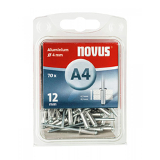 Novus alumínium popszegecs, A 4x12mm, 6.5-8.5, 70db