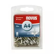 Novus alumínium popszegecs, A 4x8mm, 3.5-5.0, 70db