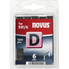 Novus lapos tűzőkapcsok, D, 53F, 1200db, 6mm