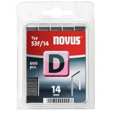 Novus lapos tűzőkapcsok, D, 53F, 600db, 14mm
