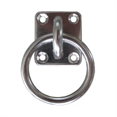 Kötélkarika talpas, INOX 6mm