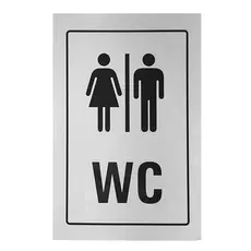 SB öntapadós WC matrica, női/férfi WC, 12x8cm