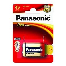 Panasonic Pro Power szupertartós alkáli elem, 9V
